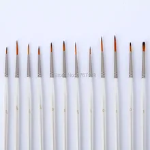 12 миниатюрные кисточки для рисования акрилом, акварелью, масляной линией