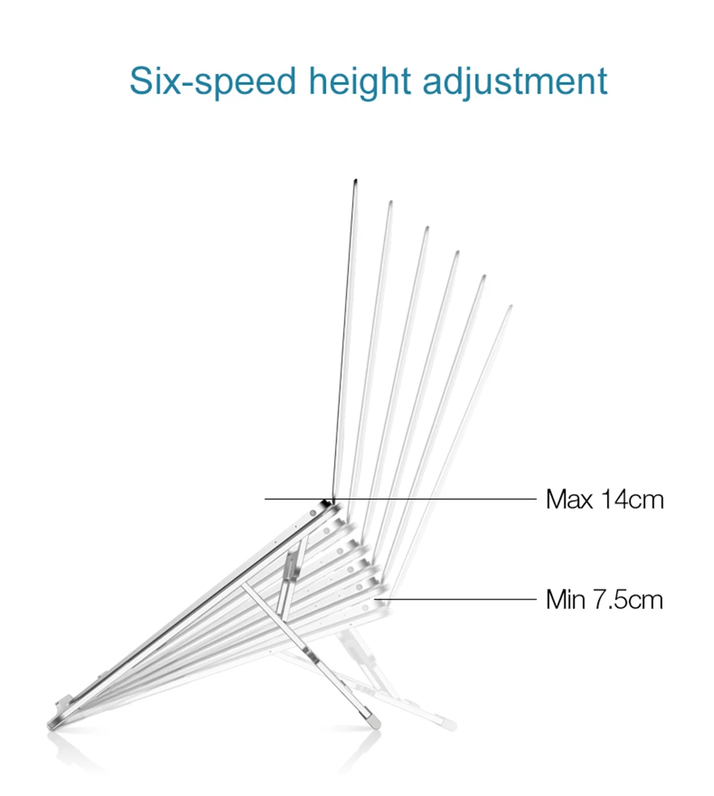Регулируемая высота алюминиевый сплав складная подставка для ноутбука Macbook lenovo Asus Dell портативный ноутбук охлаждающая подставка Кронштейн держатель
