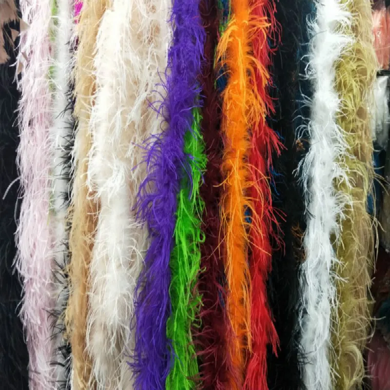 Free shipping 2Meters/Lot OSTRICH FEATHER BOA Costumes/Trim for Party