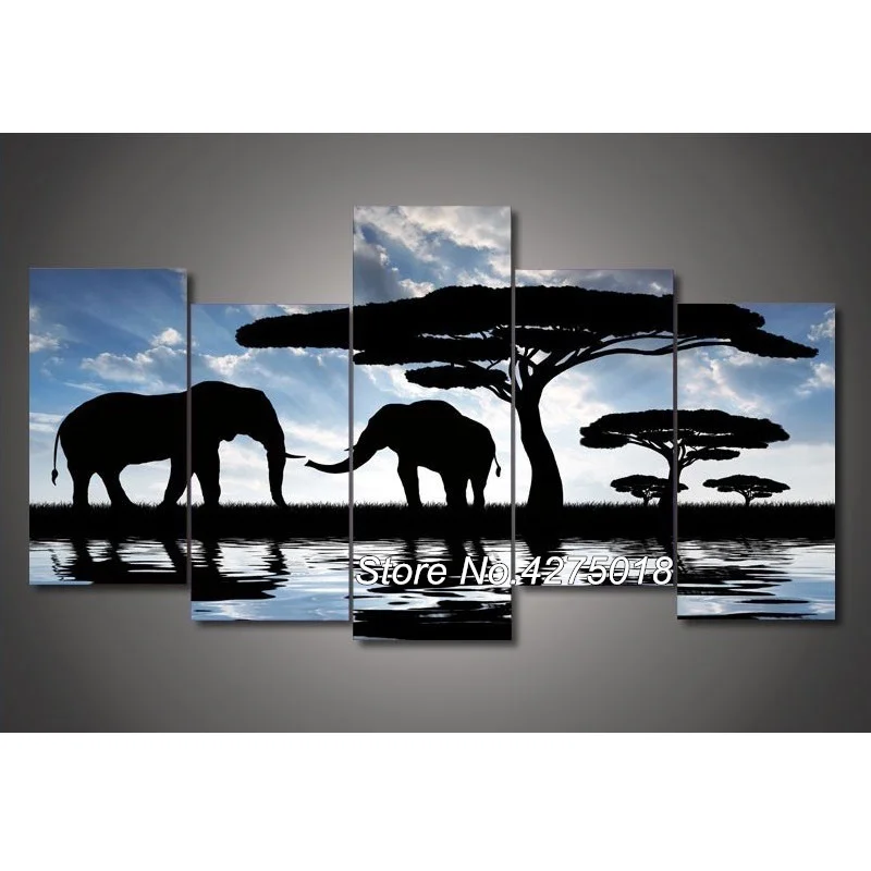 

DIY Diamond Painting Cross Stitch Kit Full Diamond Embroidery 5D Square Diamond Mosaic Home Decor elephant 5pcs ML046