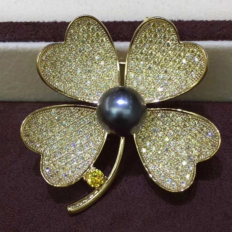 Tahitian pearls brooch (6)
