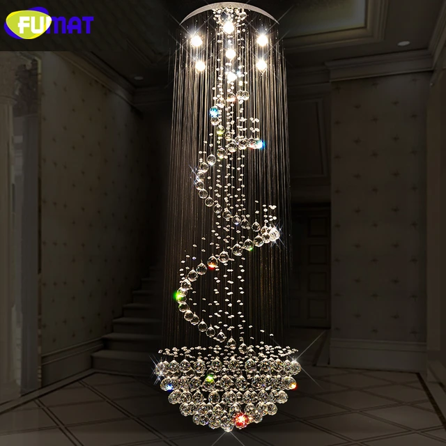 Fumat K9 Crystal Chandeliers Modern Spiral Suspension Lightings Led Fumat K9 Crystal Chandeliers Modern Spiral Suspension Lightings Led Hotel Villa Lobby Luxury Re