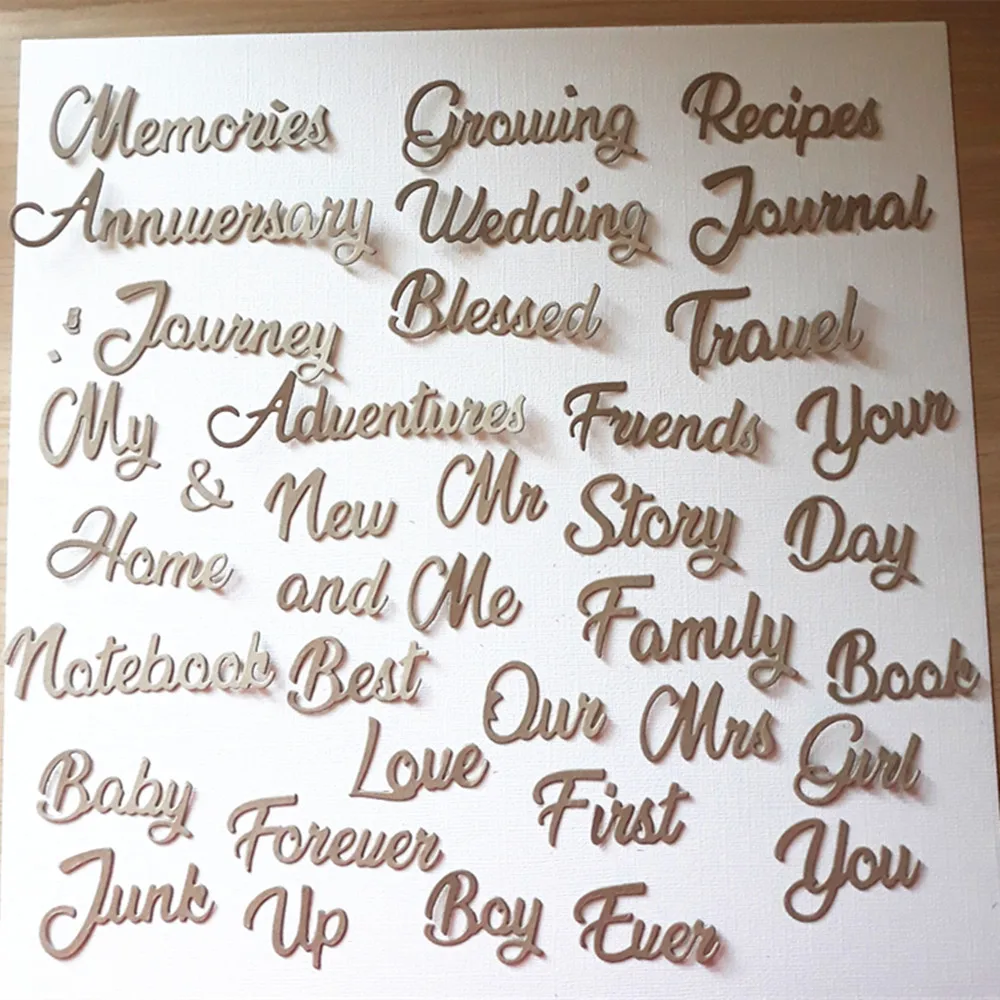 

WORDS metal cutting dies cut die mold Scrapbook paper craft knife mould blade punch stencils dies