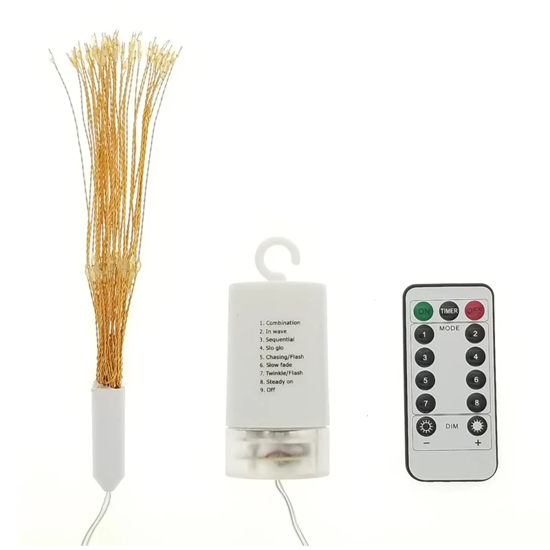 LED String Fireworks Lights Holiday Decoration Fairy Light With Remote Control For Christmas Wedding Party Battery Operated LED String Fireworks Lights Holiday Decoration Fairy Light With Remote Control For Christmas Wedding Party Battery Operated