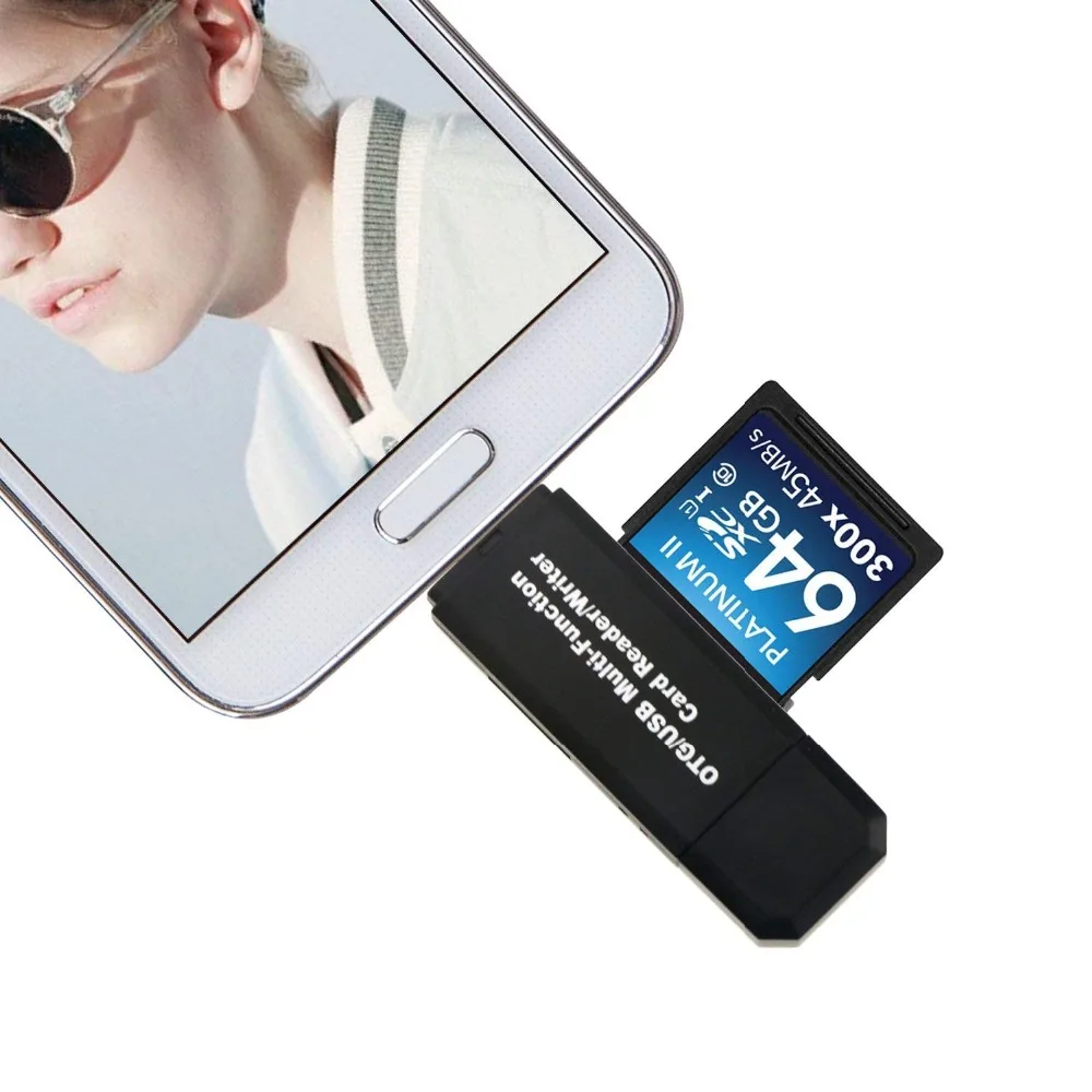 Sago memery карты устройство для чтения Micro USB OTG к USB 2,0 адаптер SD кард-ридер для Android телефон планшет ПК