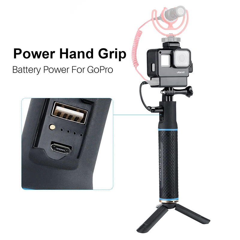 5200 мАч Go Pro Power Bank палка батарейка рукоятка для Gopro Hero 7 6 5 Аксессуары камера DJI Osmo