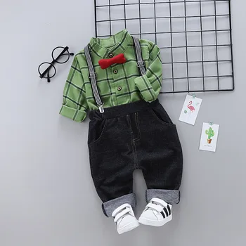 

BibiCola baby boys clothing set bebe sport suits casual t-shirt+bib pants gentleman outfits for infant toddle kids tracksuit set