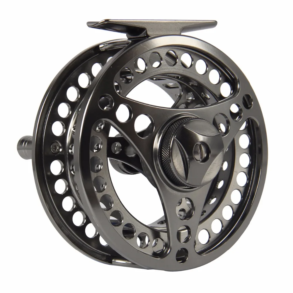 3-4-5-6-7-8-9-10wt-cnc-machined-aluminum-fly-reel-silver-large-arbor-fly-fishing-reel-with-reel-bag