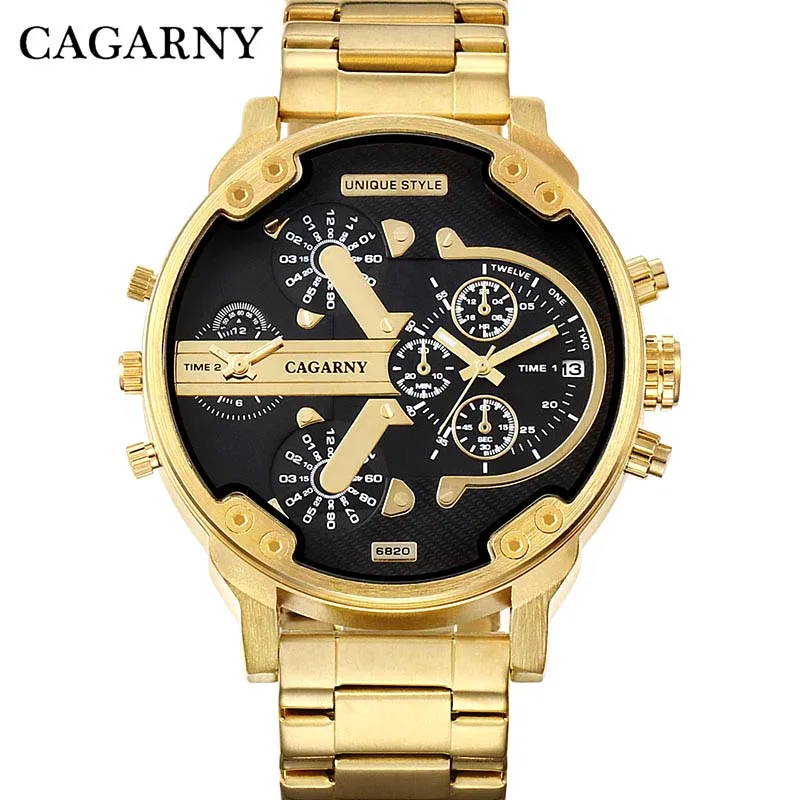 Часы мужские кварцевые Cagarny мужские часы брендовые аналоговые военные мужские часы мужские спортивные армейские часы водонепроницаемые Relogio Masculino - Цвет: Black face