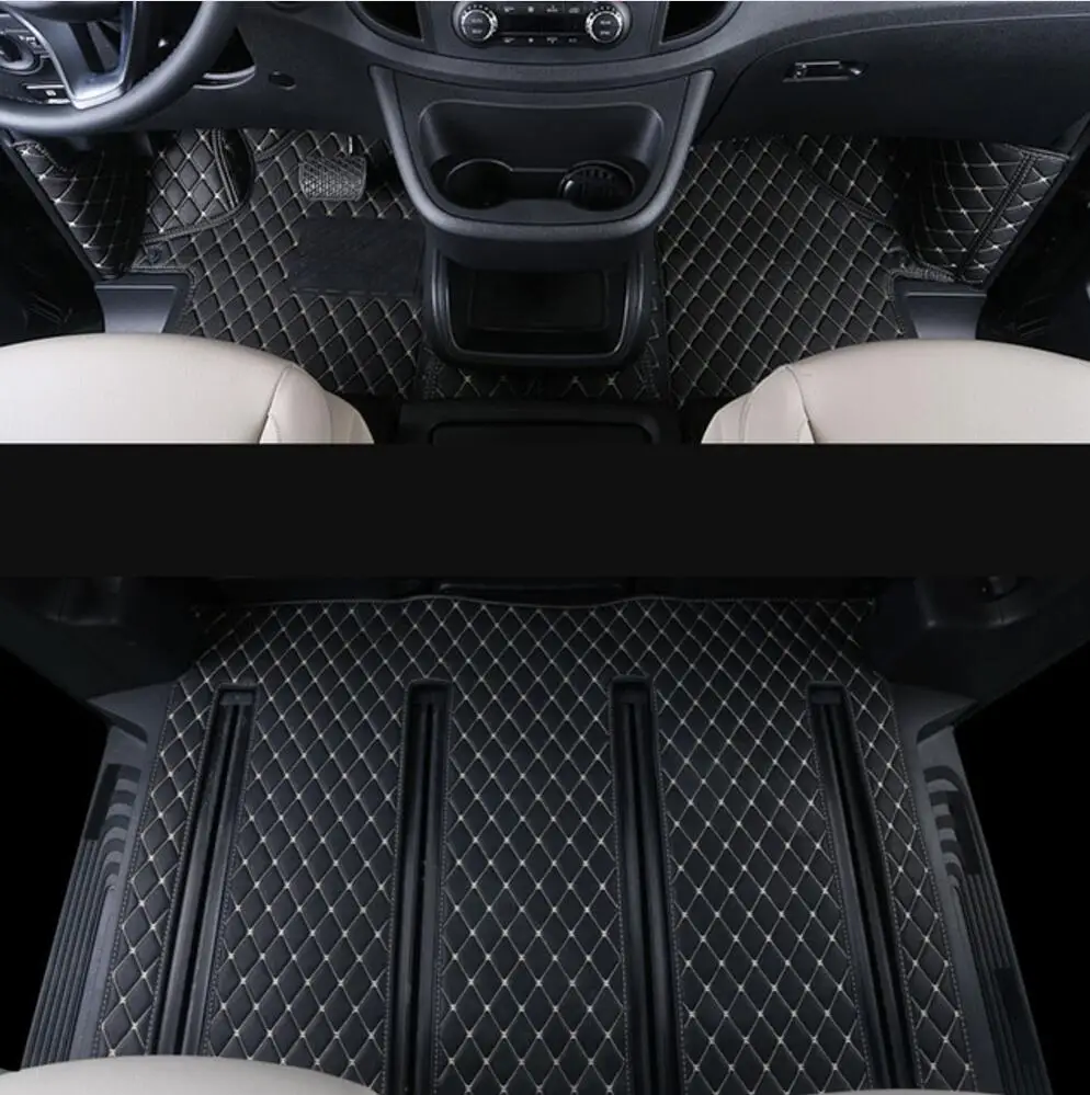 Волоконно Кожаный Автомобильный напольный коврик для mercedes benz v class Viano Valente Vito Metris