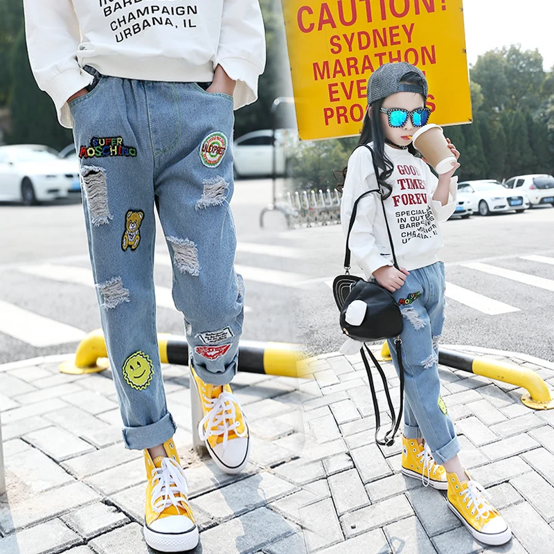 Online Get Cheap Baby Ripped Jeans -Aliexpress.com Alibaba Group 2017 Hot Sale Baby Girls Jeans Hole Ripped Jeans For Kids Cartoon Jeans Kids Fashion Vintage - Online Get Cheap Baby Ripped Jeans -Aliexpress.com Alibaba Group