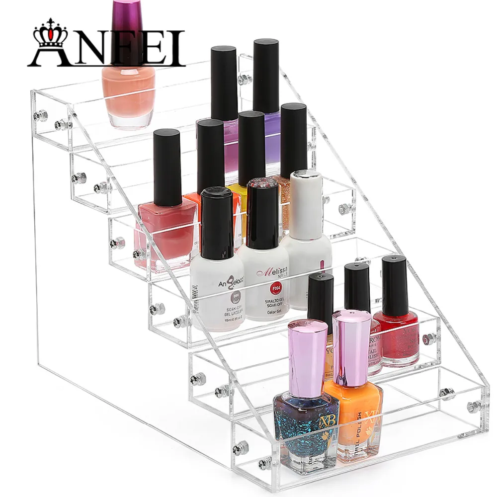 ANFEI Acrylic Nail Polish Display Shelf Varnish Display Stand Rack