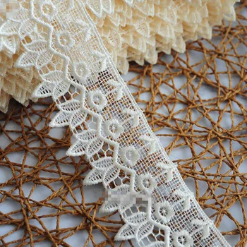 

13 meter/pack DIY European lace Hollowed Water-soluble accessories flower curtain decoration embroidery lace tassel trims M313