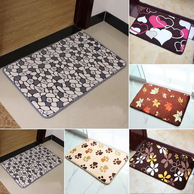 40x60cm Simple Style Thicker Non-slip Bedroom Mat Kitchen Bathroom Mat Luxury Home pads Living Room Mat Machine Washable