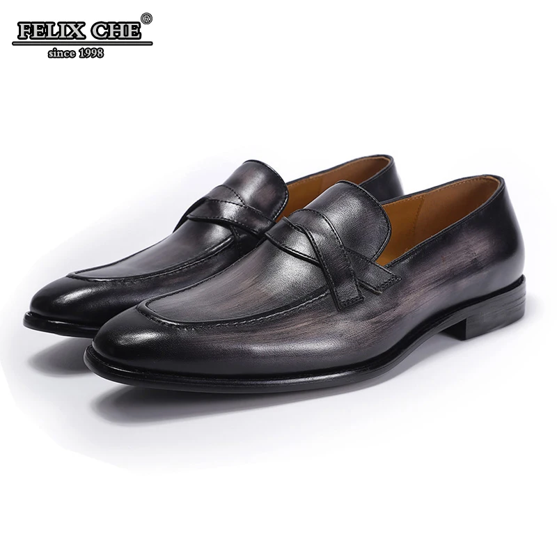 

CLASSIC STYLE MENS LOAFERS GENUINE LEATHER GRAY BROWN SLIP ON FORMAL SHOES 2019 MEN MALE WEDDING PARTY MAN DRESS CASUAL FOOTWEAR