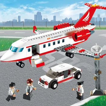 

GUDI 334Pcs Airplane Air Bus Building Blocks Plane Model DIY Bricks Aviation Private Aircraft Technic Playmobil Toys Children