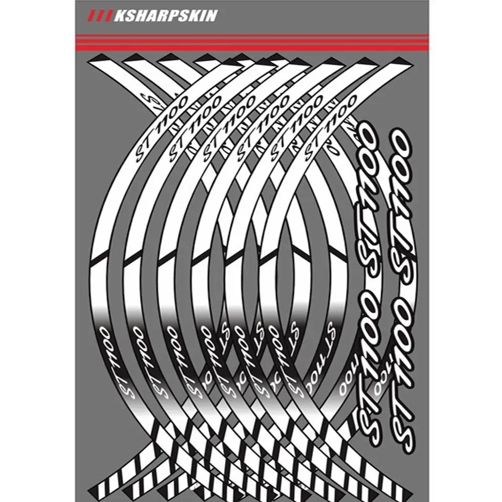 

Motorcycle Wheel Rim Decals Wheel Reflective Stickers Stripes For Honda ST1100