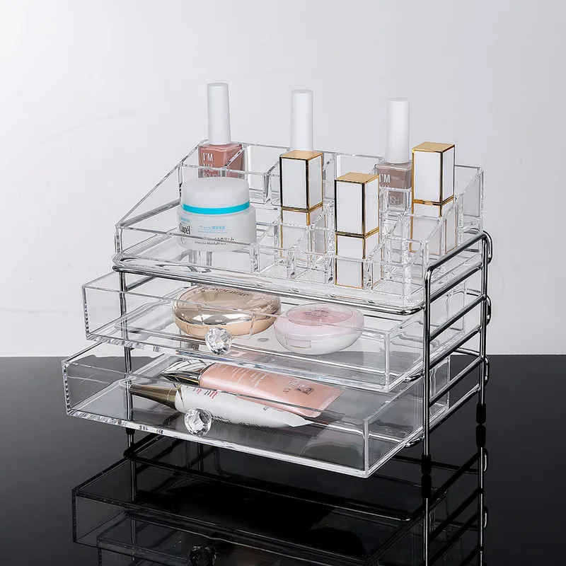 

Nail Storage Box Nail Accessories Storage Nail Brush Nail Polish Transparent Acrylic Cosmetic Storage Box Combination Storage
