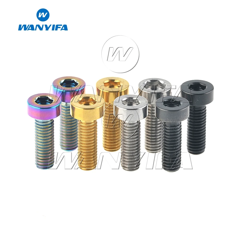 

Wanyifa M5X15 Thin Head Stud Titanium Bolts Screws for Bicycle brake 1pcs