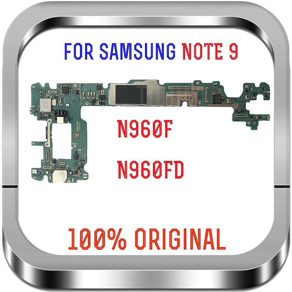 

100% Original Unlocked For Samsung Galaxy Note 9 N960F N960FD Motherboard, Mainboard note 9 Logic Boards replace, Good working