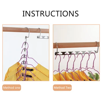

Multifunctional Magic Clothes Hanging Chain Metal Clothes Closet Hangers Shirts Tidy Hangers Save Space Clothing Organizer