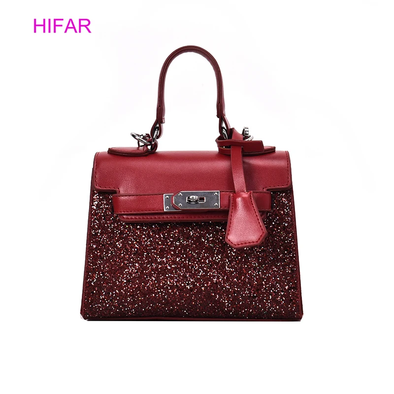 

Women Sequin Shoulder Bags Elegant Lady PU Leather Handbag Female Luxury Handbags Women Bags Designer Fashion Top-Handle Bags