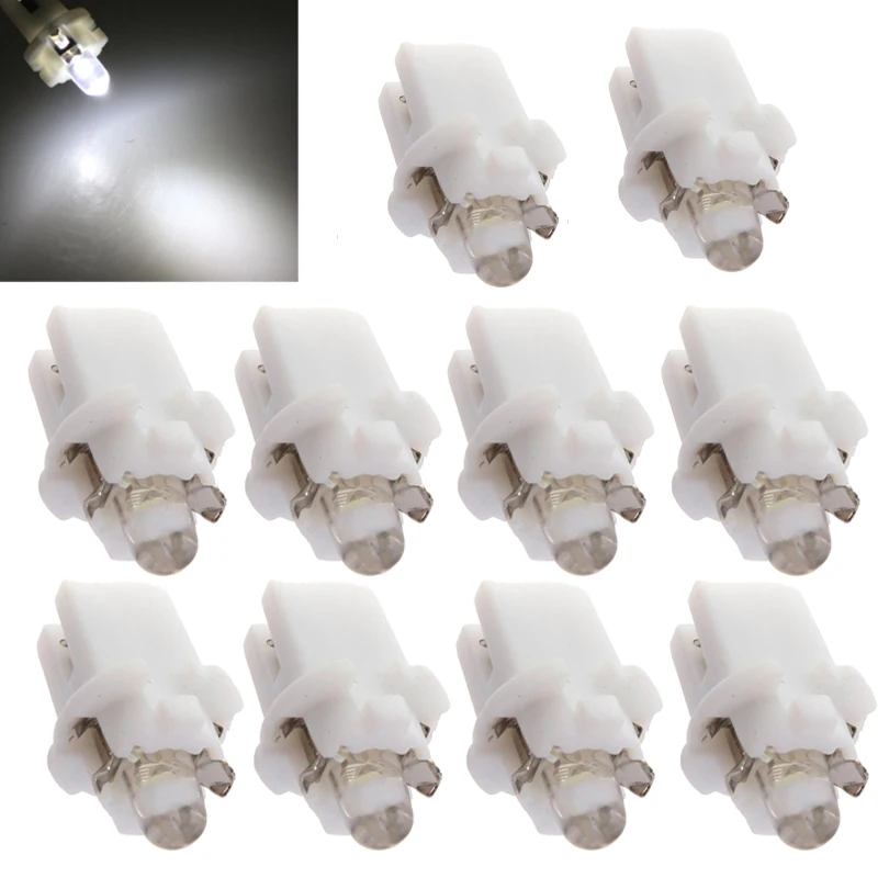 

10x T5 LED BULB Light Gauge White Light Meter Dashboard B8-5D Car lights 12V 6000K-6500K