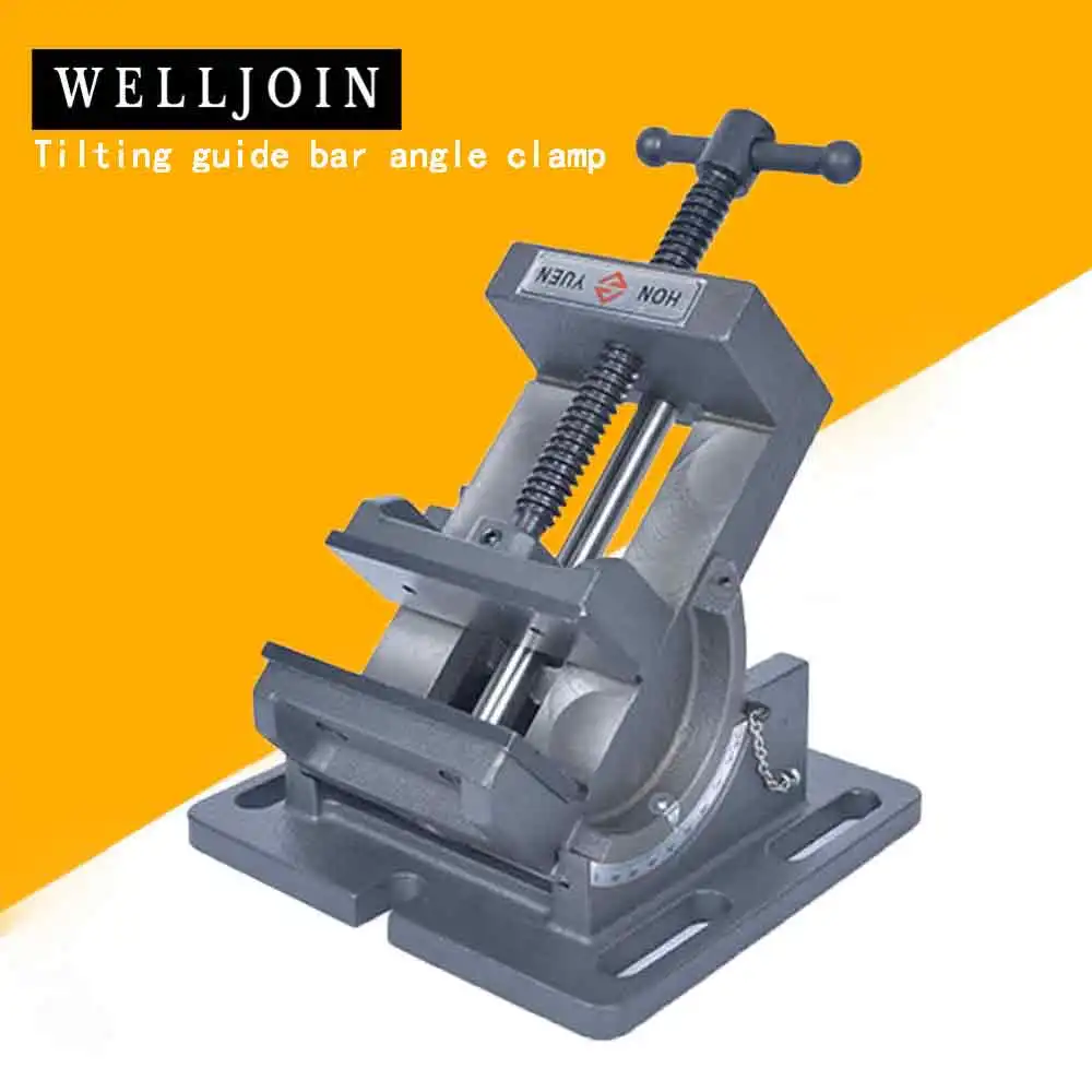

4 inches Tilting guide bar angle clamp, drill bench drill with 90 degree angle small vise