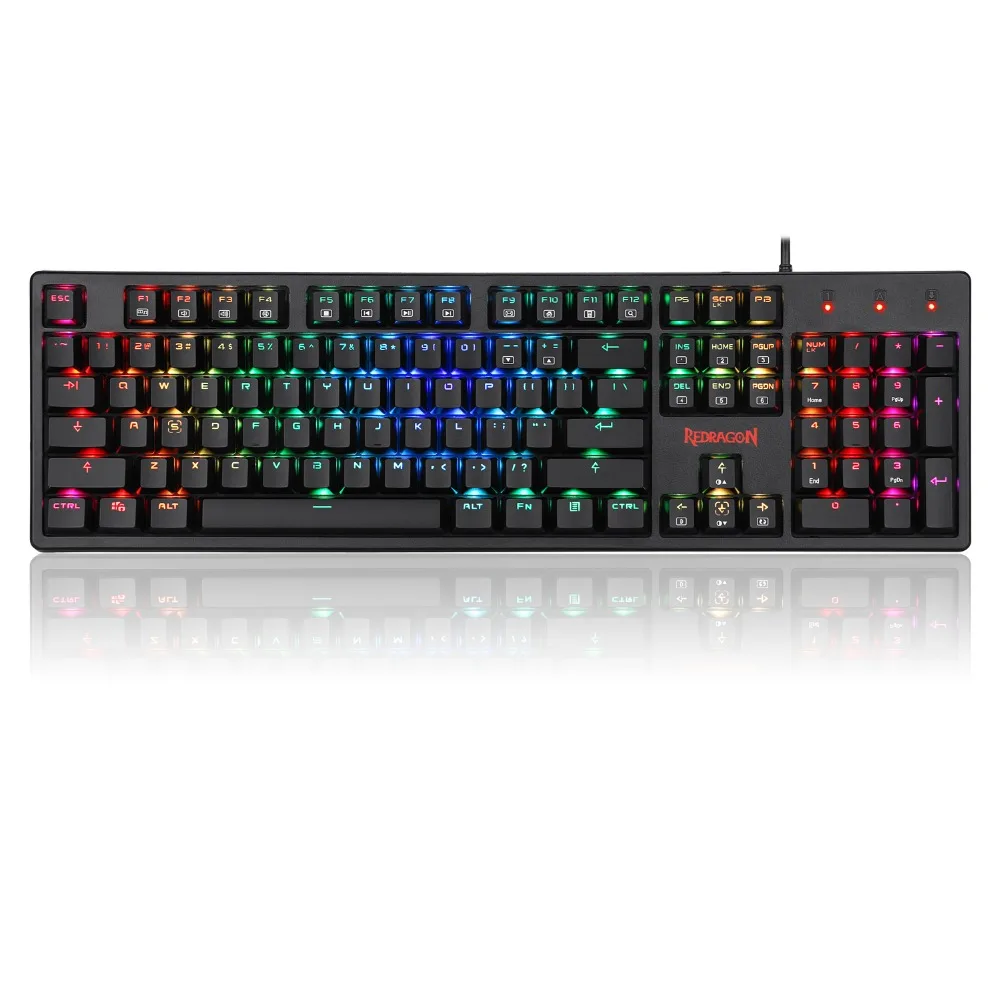  Redragon K578 New Mechanical Gaming Keyboard Brown Switches RGB Backlit Ergonomic 104 keys Full Siz