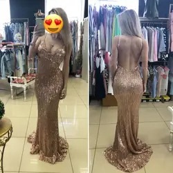 Пикантные для женщин платье Макси Лето Осень Vestido 2019 спинки V образным вырезом блесток длинное вечерние платье элегантные пикантные платья