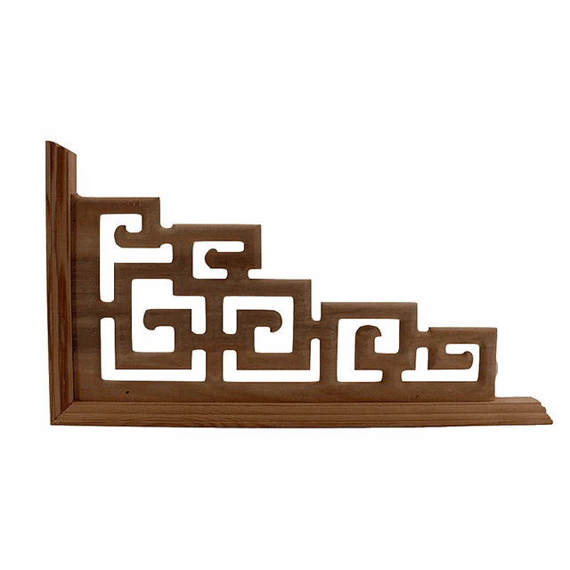 Chinese Dragon Wood Carved Appliques – Set Of 3 Carved Wood Decals For Furniture, Doors, Wall Decor