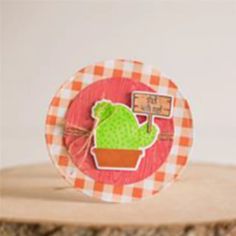 

Naifumodo Cactus Clear Stamps and Die Letter Birthday Metal Die Cutting Craft New 2019 Scrapbooking Card Making Embossing DIY