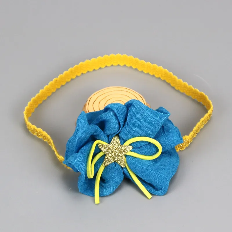 6Shiny Star Bowknot Baby Girl Headband Nylon Elastic Hairbands for Dress Up Head Accessories Turban Knot Head Wrap Kids Girls Headwear