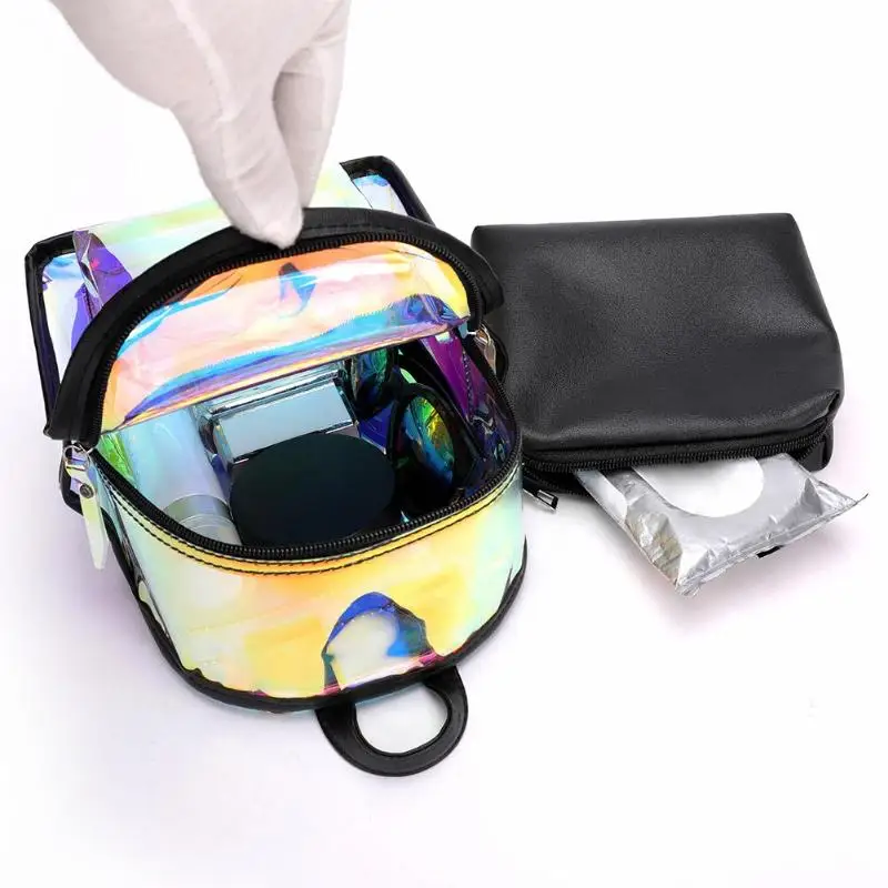 Модный прозрачный мини-рюкзак из ПВХ для женщин и подростков, школьная сумка для книг, прозрачные мини дорожные сумки mochila