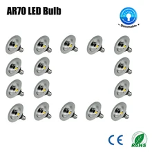 16 шт./лот 7 Вт AR70 проектор LED для 50 Вт галогенная лампа, B15 220 V 240 V теплый белый 2700 K угол луча 400lm светодиодный фокус