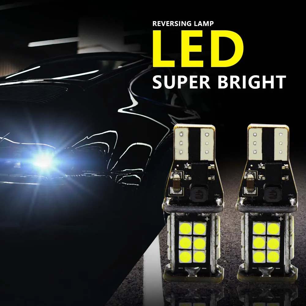 T15 W16W супер яркий 3030 24SMD светодиодный CANBUS резервный свет лампы Задний фонарь