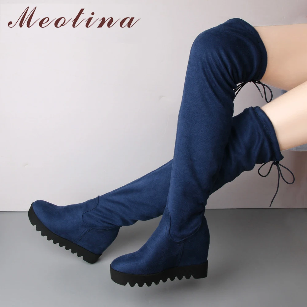 over the knee platform high heel boots