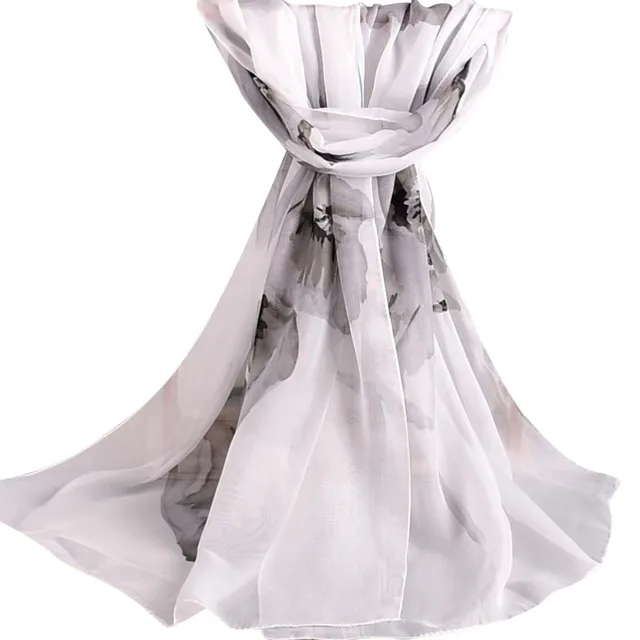 Fashion Women Scarves Soft Wraps Printed Soft silk Chiffon Shawl Wrap