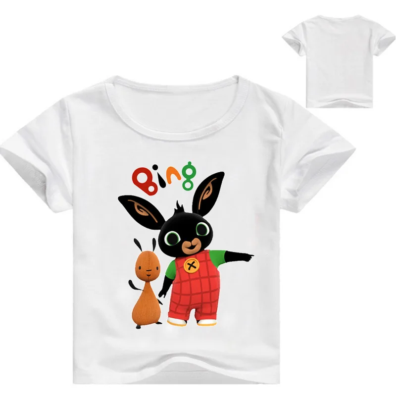 Z& Y/От 2 до 16 лет, футболка с кроликом из мультфильма Bing/футболка с кроликом Enfant, рубашки для девочек детские Забавные футболки милые футболки для мальчиков, Детская летняя одежда - Цвет: color 5