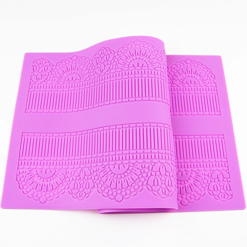 

NEW ARRIVAL 40*17CM 2015 Hot Selling Silicone Lace Mat Cake Decorating Fondant Mold FLOWER Design Kitchen DIY Tool