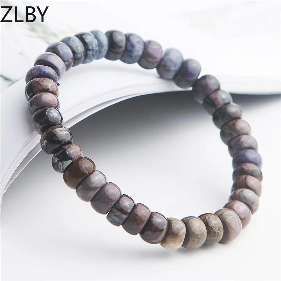 

9mm Genuine Natural Sugilite Gems Stone Abacus Marquise Crystal Bead Stretch Woman Bracelet