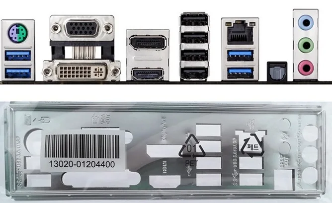 I/O IO Shield para ASRock H81M-ITX/Wifi placa motherboard 