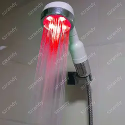 Вода Мощность цвет светодиодов Ванная комната Душ клапан в красный цвет
