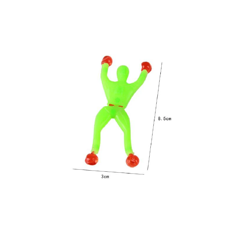 10 шт./лот, забавные новинки, игрушки Человека-паука, скользкий, вязкий, для скалолазания, Человек-паук, сжимающий кувырок, злодей, забавные игрушки-гаджеты