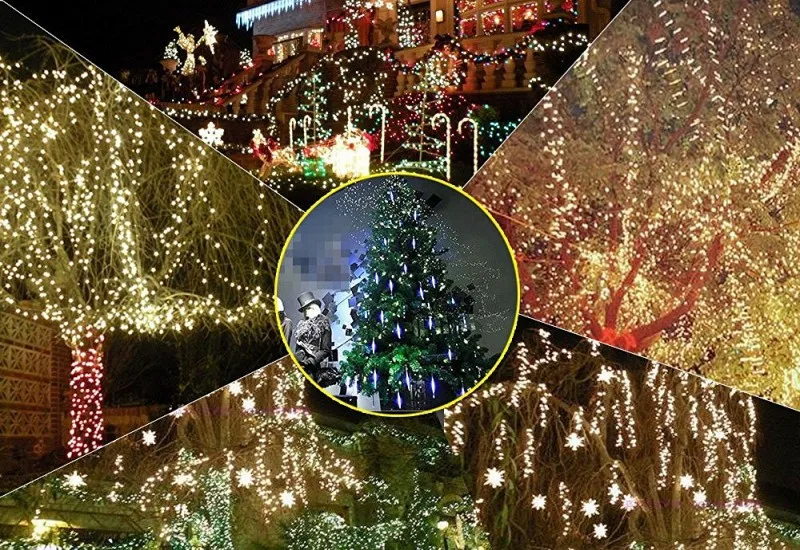 Теплый белый уличный Рождественский светодиодный светильник s 10 м Luces Decoracion Сказочный светильник праздничный светильник s светильник гирлянда