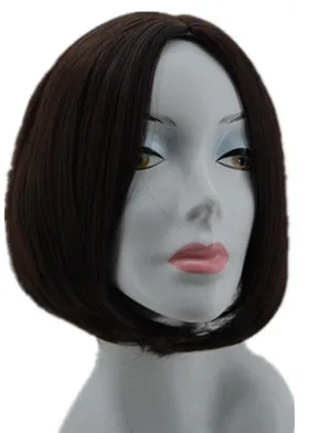 

Brown Wig Fei-Show Synthetic Heat Resistant Fiber Middle Part Line Without Bangs Hairpieces Short Wavy Cos-play Hair Peruca