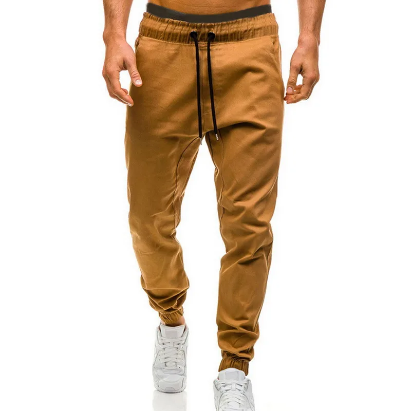 

Shujin Brands Mens Joggers Pants Sweatpants Male 2019 Spring Autumn Casual Pockets Drawstring Elastic Trousers Plus Size