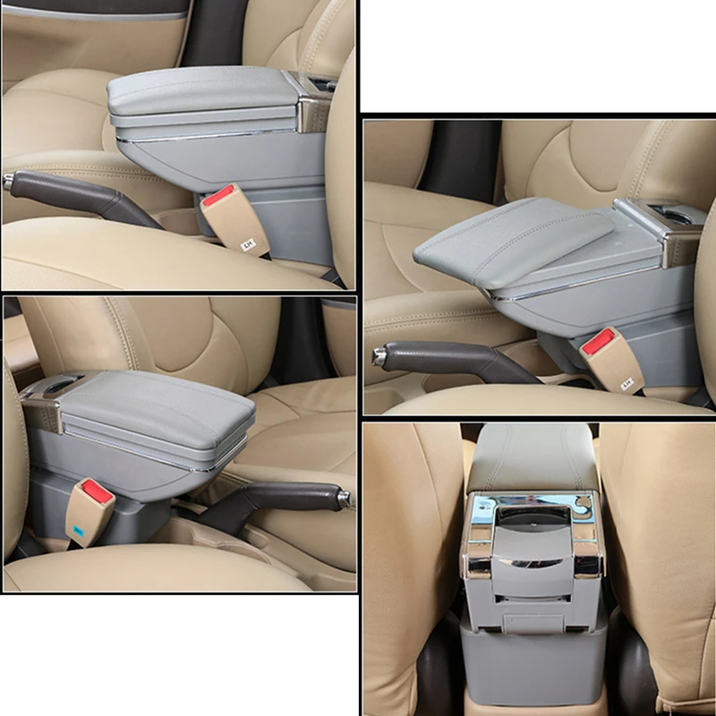 For Mercedes-Benz Smart 2009-2018 Car Armrest Box Central Console Arm Rest Box Cup Holder Ashtray Car Styling Seat Armrests