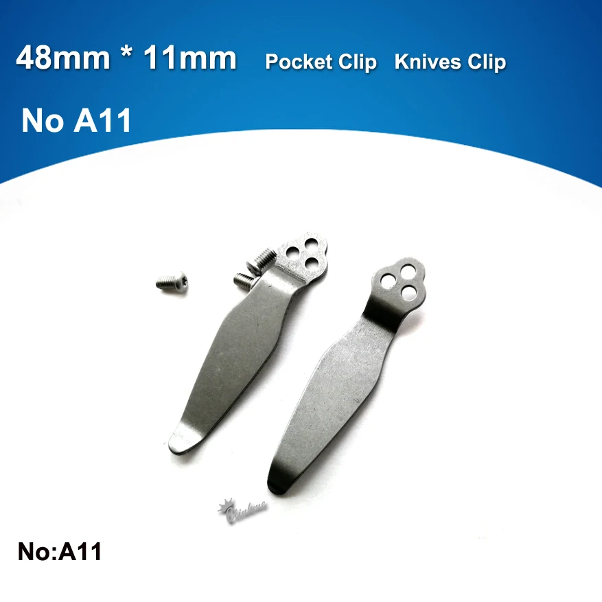 

48mm *11mm Pocket Clip folding knives Clip flashlight Clip or EDC tools with screws .free shipping (A011)