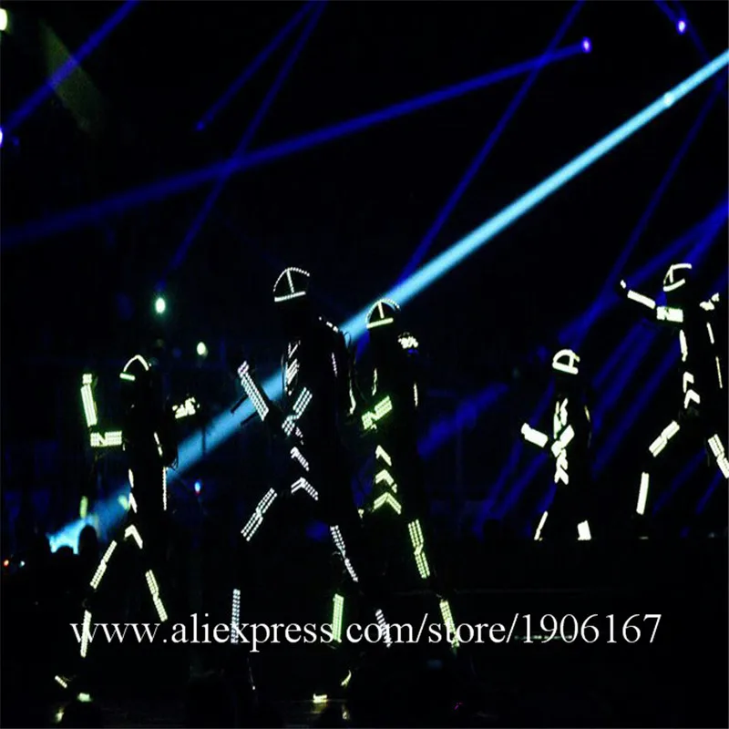 RGB Led luminous robot dance suit03